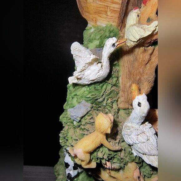 Noah's Ark Tree Statue Figurine Holiday Home Decor Lights Up & Plays Music 1996 - Picture 7 of 13